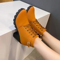 Botas De Tacón Alto Para Mujer Primavera Invierno Calidad Superior Con Cordones Moda Europea Zapatos De Mujer PU Botas Con Plataforma Entrega Rápida - details 23