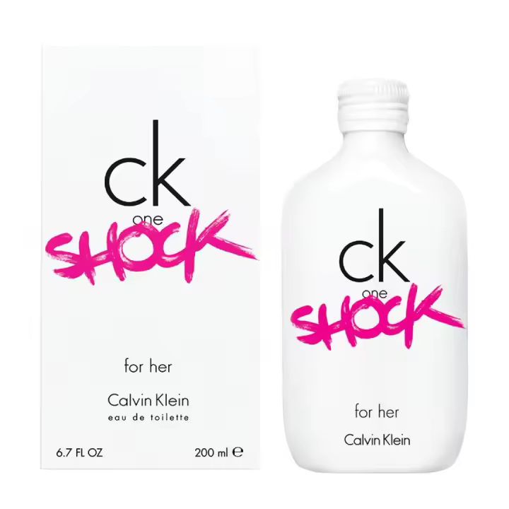 Calvin Klein - CK One Shock For Her Eau de Toilette 200 Ml. - Colonia 200 Ml. para mujer con un aroma único, atrevido y lleno de contrastes. - 1