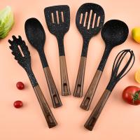 Juego de utensilios de cocina, utensilios de cocina de silicona de nailon no tóxicos resistentes al calor, sartenes antiadherentes, herramientas de cocina para hornear con revestimiento que no daña - details 5