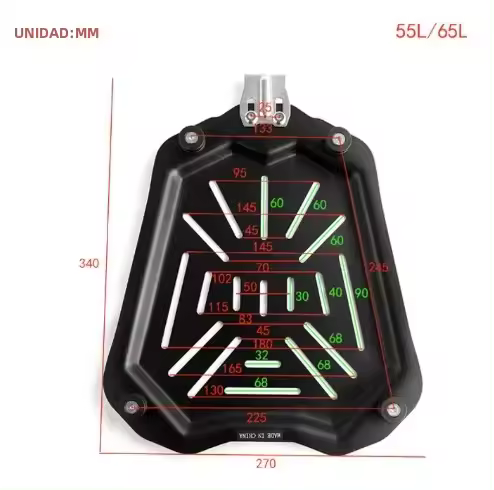 Accesorios De Moto: Alforja De Acero Inoxidable 45L/55L/65L Con Base De Liberación Rápida Y Placa De Fundición Para Equipaje De Motocicleta - 1
