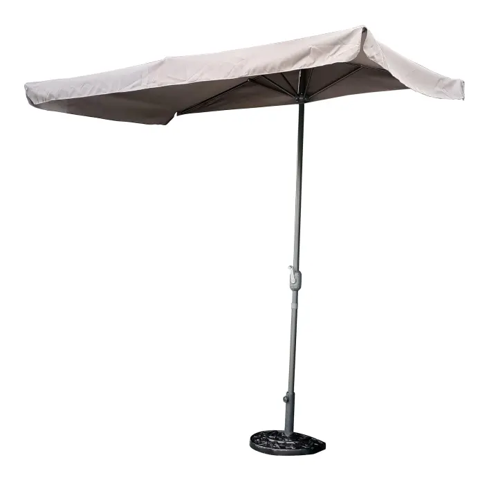 KG KITGARDEN - Parasol Balcón/Terraza UPF+50, Base No Incluida, 230x135x235cm, Gris - ARUBA - 1
