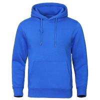 Sudadera De Fleece Para Hombre Otoño Invierno Color Sólido Casual Deportiva Estilo Callejero Abrigo Cálido Con Capucha Moda Escolar MOV - details 7