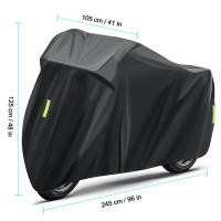Cubierta Para Motocicleta Universal XXL 4XL 190T Impermeable Protector Solar Y UV Para Todas Las Estaciones Cubierta Contra Polvo Y Lluvia - details 1