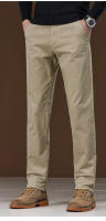 Pantalones Casuales Para Hombre 97% Algodón Negro Caqui Gris Azul Estilo Slim Recto Cierre De Cremallera Moda Pantalones Largos - details 2