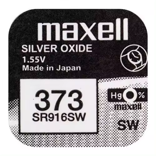 CABLEPELADO - Pila de Botón Óxido de Plata 373 (SR916SW, SR68) – Batería de 1,55V y 16mAh, Compatible con Relojes, Calculadoras y Dispositivos Electrónicos - 1