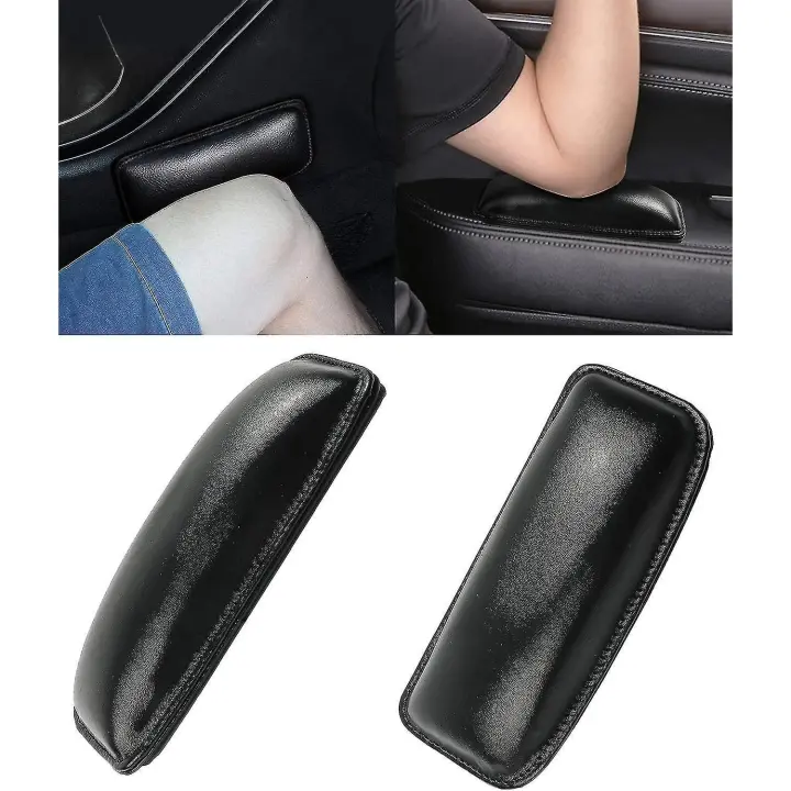 2 almohadillas universales de cuero suave para reposabrazos de coche, para rodillas, codos y piernas, para consola central. - 1