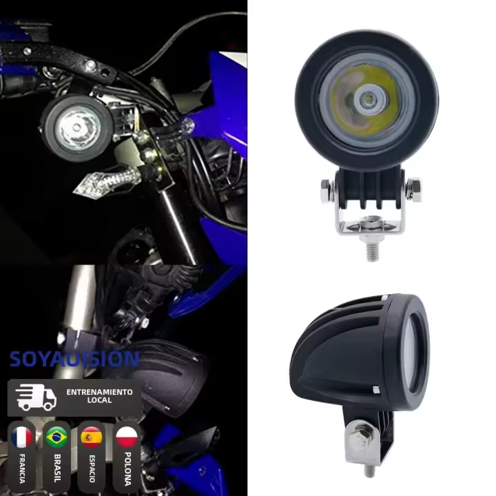 Luz De Trabajo LED Para Coche 10W 2'' Spots/Flood Para Offroad 12v 24v Moto 4x4 ATV Luz Antiniebla Para Motocicleta Y ATV - 1