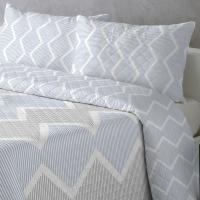 UNIFABRIC HOME TEXTIL  Colcha Bouti Primavera Verano Reversible Color Azul Mod.Azura Cama 90 ,105,135 y 150  Ligeras y Suaves ,Incluye fundas de cojín,Termosellada No hace bolitas y facil planchado - details 2