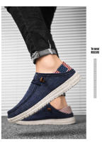 Zapatos Casuales Para Hombre Mocasines De Lona Cómodos Y Antideslizantes Zapatillas Suaves Para Caminar Ideal Para Verano - details 7