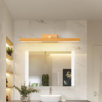 Lámpara De Espejo De Pared En Madera Sólida Negra LED Rotativa Para Baño Decoración De Exposición De Arte Iluminación Diaria Moderna - details 4