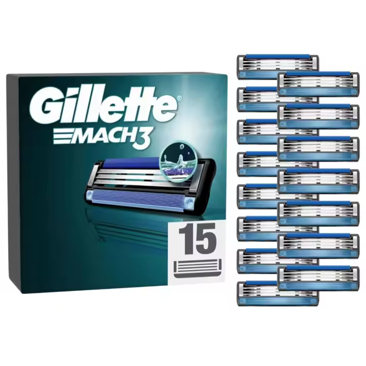 Gillette Mach3 Recambio Para Maquinillas de Afeitar Para Hombre 15 Recambios - 1