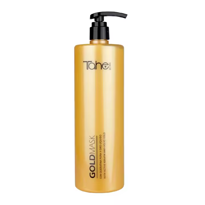 Tahe Gold Mask 1000 Ml Mascarilla Con Queratina Pura y Oro Líquido - 1