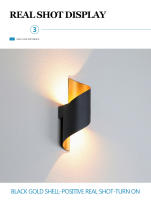Lámpara De Pared LED IP65 Impermeable Para Exteriores Luz Moderna De Diseño Espiral Nórdica Para Interiores Lámpara De Decoración Para El Hogar 10W - details 6