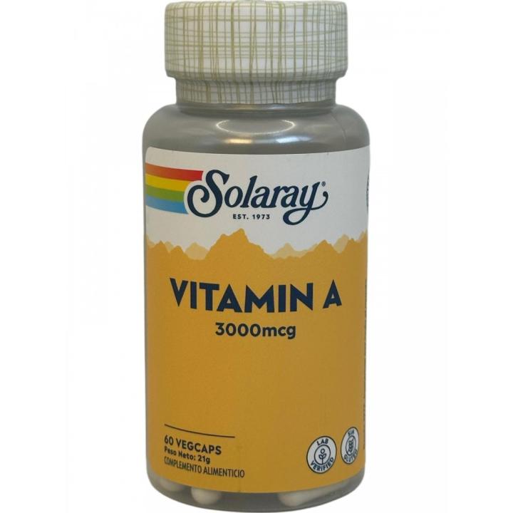 Vitamina A 3000mcg 60 Cápsulas Vegetales de Solaray