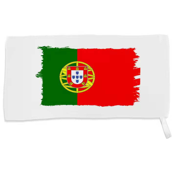 MERCHANDMANIA TOALLA PEQUEÑA ABSORBENTE bandera portugal pais gobierno portugués suave personalizada con cinta elastica - 1