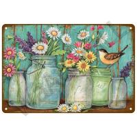 Cartel De Metal Retro Con Flores Vintage Para Decoración De Jardín Arte Murallero De Hogar Placa De Latón Regalo Para Decoración De Pared Y Cuarto - details 28