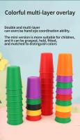 Juego Educativo Montessori Mini Pila De Copas Con Cartas Para Niños Cognición De Colores Entrenamiento De Lógica Juguete Inteligente - details 0