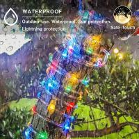 Luz De Cuerda Solar Exterior 12m Con 100 LED 8 Modos Luces De Navidad Para Jardín Piscina Patio Valla Decoración De Año Nuevo - details 4
