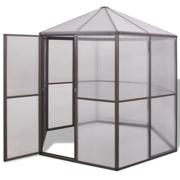vidaXL Invernadero de aluminio 240x211x232 cm - 1