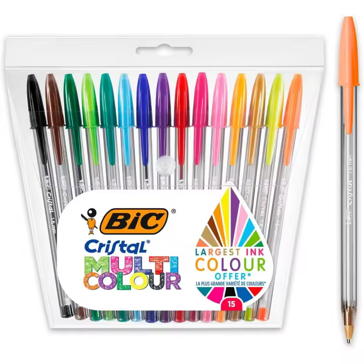 BIC BOLSA 15 UNIDADES BOLIGRAFOS MULTICOLOR 1,6 MM - 1