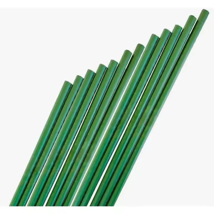 MIRAMAX - Pack 12 Tutores Jardín - Varillas Acero Plastificado Verde para Plantas y Árboles | Soporte Crecimiento | Exterior/Interior | 60-120cm | Resistente a la Humedad - 1