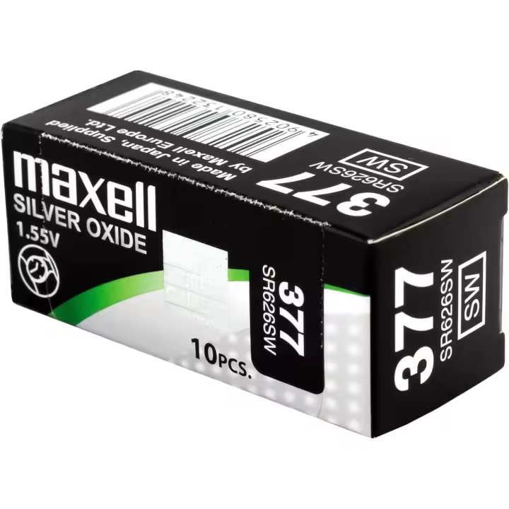 MAXELL SR626SW - 377 - Pila de Óxido de Plata - PACK DE 10 UNIDADES - 1