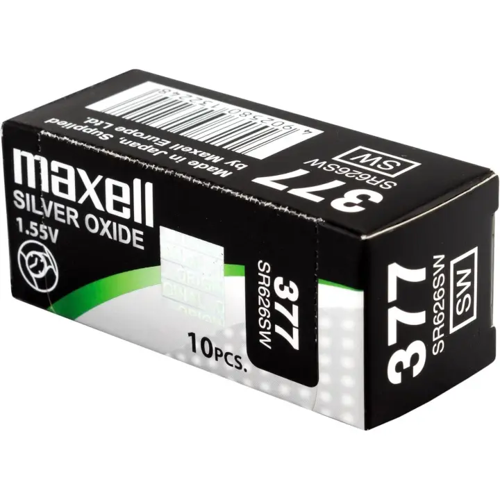 MAXELL SR626SW - 377 - Pila de Óxido de Plata - PACK DE 10 UNIDADES - 1