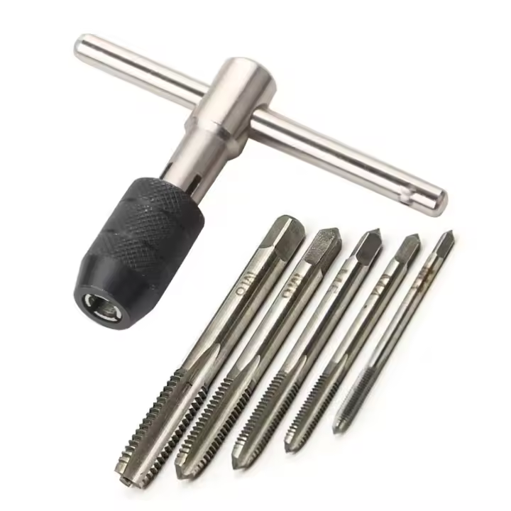 Juego De Llaves De Manija T Tornillo M3 M4 M5 M6 M8 Herramienta De Reamado De Hilo Ajustable Para Tornillos Y Perforación De Herramienta De Tornillería - 1