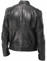 Chaqueta De Motocicleta Para Hombre PU Cuero Negro Moto Motocross Ciclismo De Primavera Otoño Ropa De Carreras Tallas S-5XL - details 2