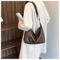 Bolso De Hombro Para Mujer De Cuero PU Vintage Estilo Maillard Casual Gran Capacidad Textura Moda Cruzado Bolso De Compa\u00f1ero - details 10