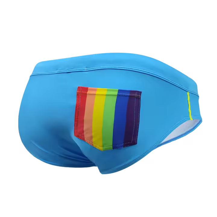 Bikini De Natación Para Hombres Briefs De Push-up Arco Iris Moda Verano 2023 Shorts De Playa Sexy Material Poliéster Y Poliamida Talla Unica - 1