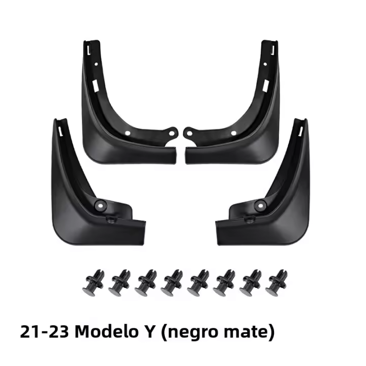 Defensas De Barro De Fibra De Carbono Mate Negro Para Tesla Model Y 2020-2023 Sin Necesidad De Perforar Agujeros Accesorios De Coche - 1
