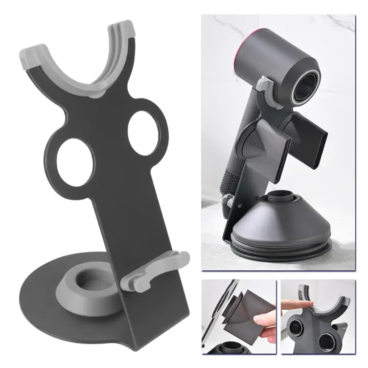 Organizador De Baño Portátil Con Soporte Magnético Super Potente Para Secador De Pelo Compatible Con Dyson Estante De Almacenamiento Metálico Sin Perforar - 1