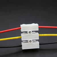 10pcs Conector De Cable De 3 Pines Blanco Sin Soldadura Ni Tornillos Terminal De Bloque De Pinzas Elásticas Para Electrónica - details 6