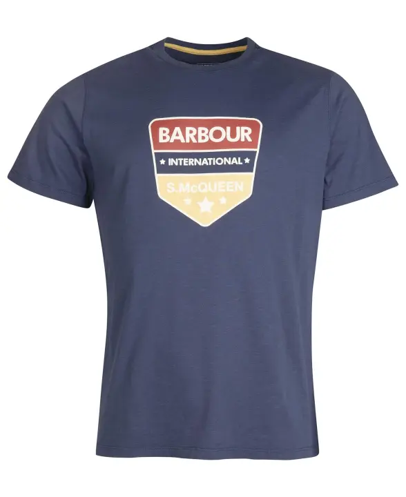 Barbour International SMQ Benning T-Shirt Navy - 1