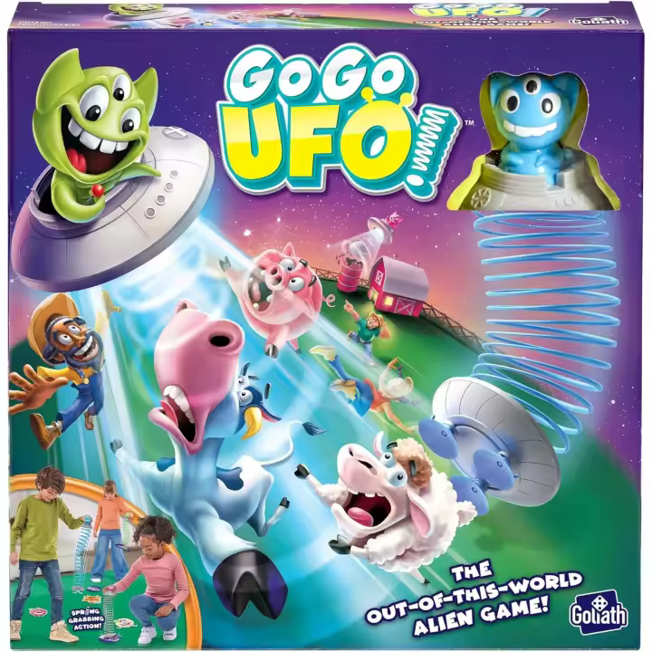 Juego GO GO UFO - Goliath - Juego de Mesa para Niños a Partir de 6 Años - Atrapa los Animales con tu Platillo Volador - 1