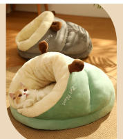 Cama cálida de invierno para mascotas, cueva suave y acogedora para gatos, casa nido para cachorros, bolsa de dormir para perros pequeños, suministros para mascotas - details 2