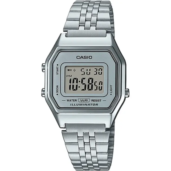 Reloj Casio Vintage Coleccion Mujer Acero Iconic Digital 29mm La680wea-7ef - 1