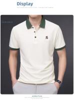 Camisa Polo Para Hombre Con Bordado De Oso Cartoon Manga Corta Estilo Casual Transpirable Para Verano 2024 Comodidad Y Brevedad - details 11