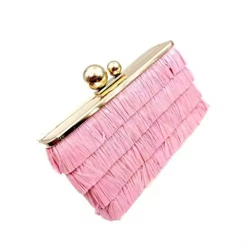 BOLSOS RAFIA ROSAS DE FIESTA PARA BODAS DE VERANO Y CEREMONIAS EN LA PLAYA - 1