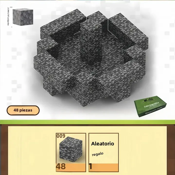 Bloques De Construcción Magnéticos Set Del Mundo De La Minería Juguete Educativo Sensorial Montessori Para Niños Juguetes De Plástico Compatible Con Lego - 1