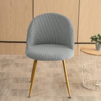 Cubierta De Silla Curva De Poliéster Y Spandex 1PC Protección Pequeña Para Sillas De Comedor Estilo Europeo Para Hotel Y Cocina - details 2