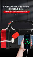 Luz Portátil Multifuncional Solar Recargable LED Con Fuente De Luz USB Dual Para Camping Y Exteriores Fuente De Iluminación Fuerte - details 3