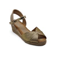 Calzados soraia, Sandalia de antelina y plataforma de yute, espardeñas de cuña, para mujer. - details 1