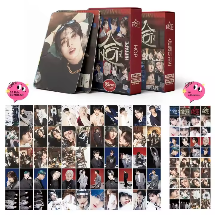 Colección De Tarjetas Fotográficas KPOP StrayKids 55 + 40 Pcs Set Álbum Nuevo Calidad Alta Regalo Para Fans Lomo Cards - 1