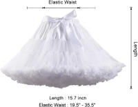 Falda De Túnel A-Line Para Mujer Lolita Cosplay Con Gran Lazo Underskirt Poliéster Técnica Tejida Multicapa Para Ballet - details 0