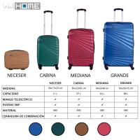 Wellhome Juego de 3/4 Maletas Cabina 56cm/mediana 66cm/grande 76cm y Neceser 23cm - details 3