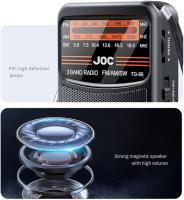 Radio de bolsillo de emergencia Radio FM AM SW Mejor recepción Radio con pilas Soporte de altavoz incorporado Búsqueda automática Tipo-C Recargable con pantalla HD - details 1
