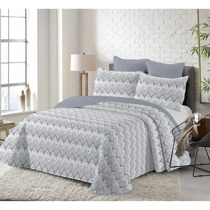 Colcha boutí + 2 fundas de almohada , Estampada para Primavera, Verano, otoño e Invierno. 100% Microfibra 90cmX105cmX135cmx150xcm - 1