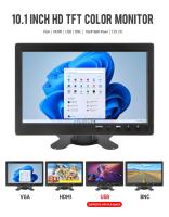 Monitor De Coche KTYDKP De 10.1 Pulgadas Con VGA Para Pantalla De Seguridad Doméstica Y Reproducción De MP5 Puerto USB Para TV Y PC - details 0